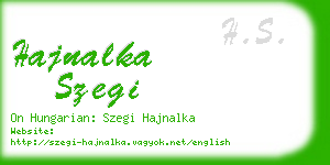 hajnalka szegi business card